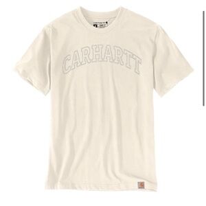 Carhartt Men's Short Sleeve Cream Logo Tee